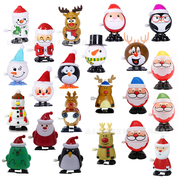 Legetøj til børn, Optrækkelegetøj, Optrækkelig Vandrende Julemand Elg Optrækkelegetøj, Julegaver walking shaking head christmas doll