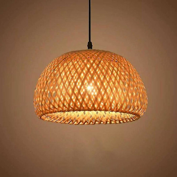 Belysning Rattan Lampe Håndlavet Bambus Lysekrone Retro Cafe Bar Lounge Til Have Restaurant Soveværelse