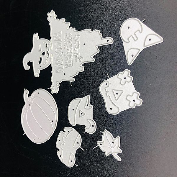 Halloween Spøgelse Græskar Metal Skæredør Skabelon Diy Scrapbooking Album Papir Kort Skabelon Form Embossing Håndværk Dekoration
