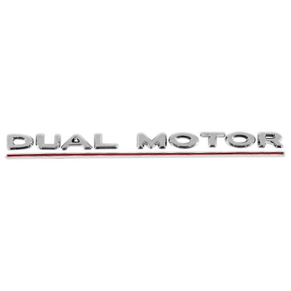 3D Dubbla Motordekaler Baklucka Emblem Dekal Badge Dekaler för Model 3 2017-2020, Dekorativ S