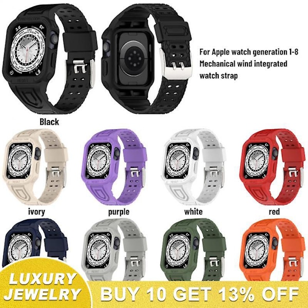 2 i 1 Anvendelig til Apple Watch Rem Apple Watch Ultra Armor Rem Silikon Urkasse