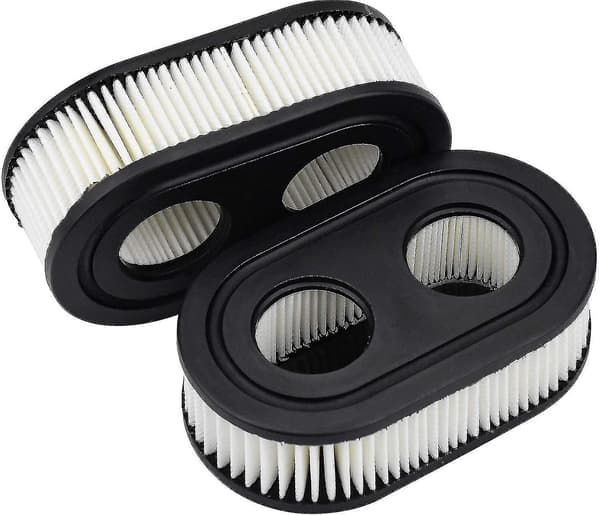 2 stk. Luftfilter til gressklipper Kompatibel med Briggs & Stratton, 593260, Svart