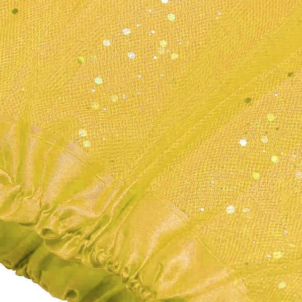 Kvinde Paillette Elastisk 3 Lags Kort Nederdel Voksen Danse Nederdel yellow