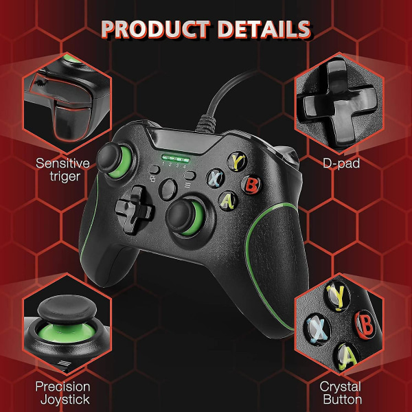 Kablet controller One Dual Vibration Usb Wired Game Controller Gamepad