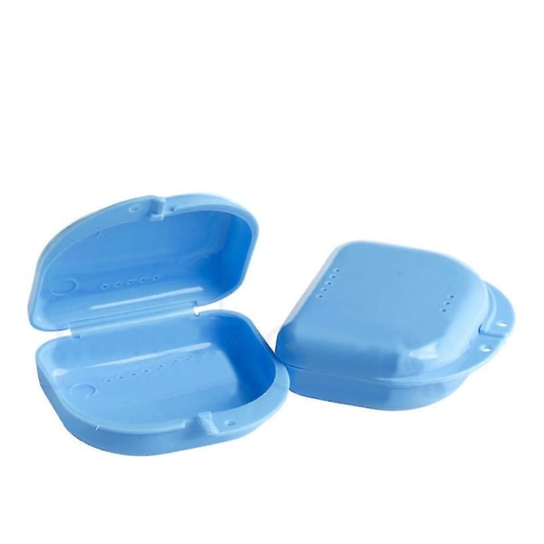 Waner 2 pakkauksen hammasproteesin asetin Kannettava säilytyslaatikko suusuojakotelo