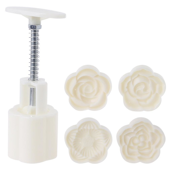 Plastik Månekageform 50g Blommestempel Kageform Kageform Form DIY Fondant Bageværktøj