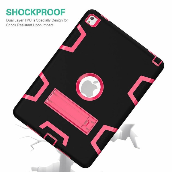 Stötsäker Heavy Duty gummi Defender Stand Case Cover för Ipad Mini 1 2 3 Air