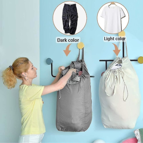 Washable Laundry Bags With Handles,dirty Clothes Storage For College Dorm Or