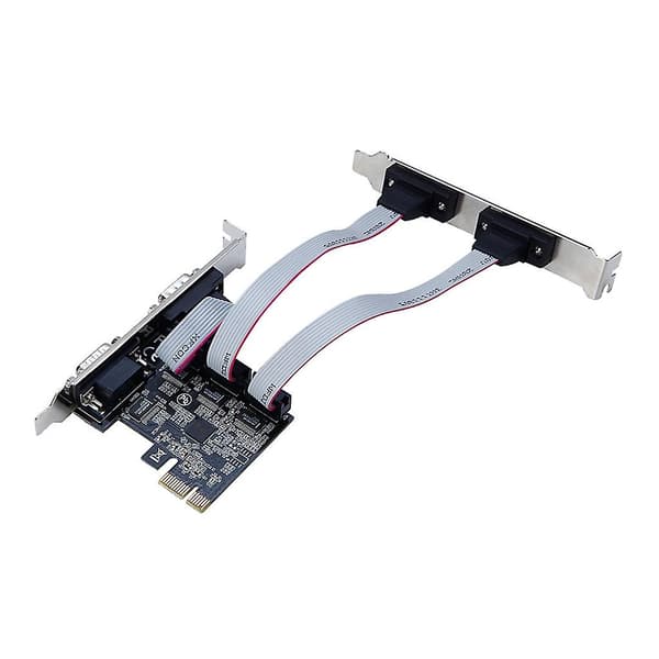 Dobbelt Rs232 Seriel Port Db25 Printer Parallel Port Lpt Til Pcie Kort Adapter
