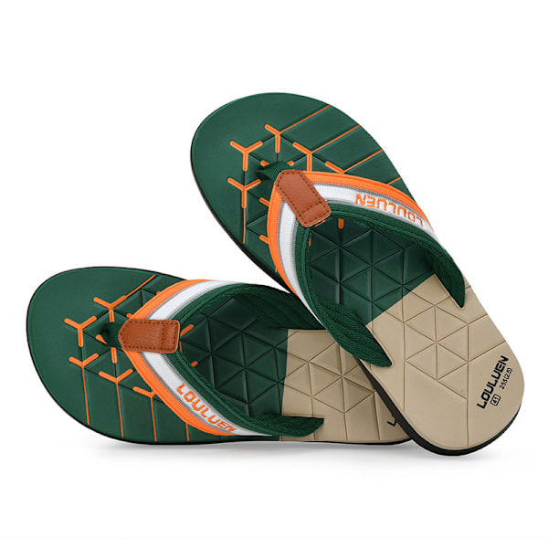 2024 flip flops for menn sommeren sklisikre klips på stranden tøfler for menn EVA sandaler utendørs sandaler blackish green 44