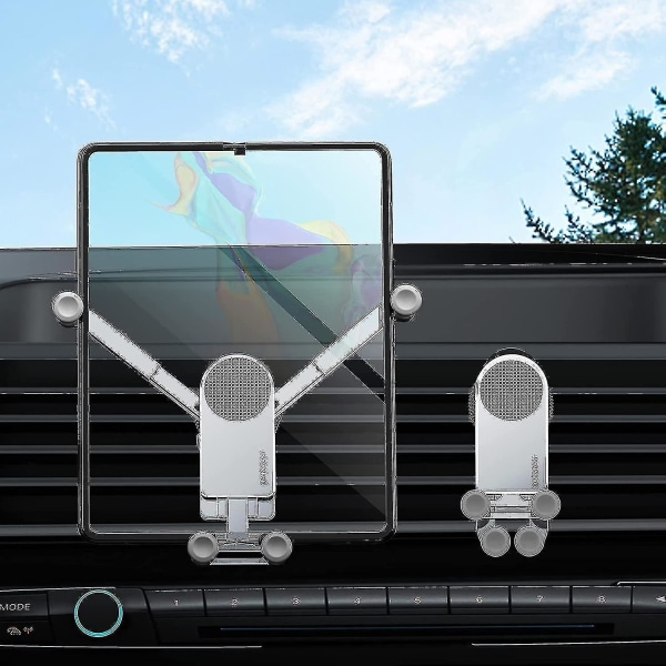 Gravity Biltelefonholder kompatibel med Samsung Galaxy Z Fold 3 5g, Car Air Vent Clip Mount Smart Phone Holder Stand