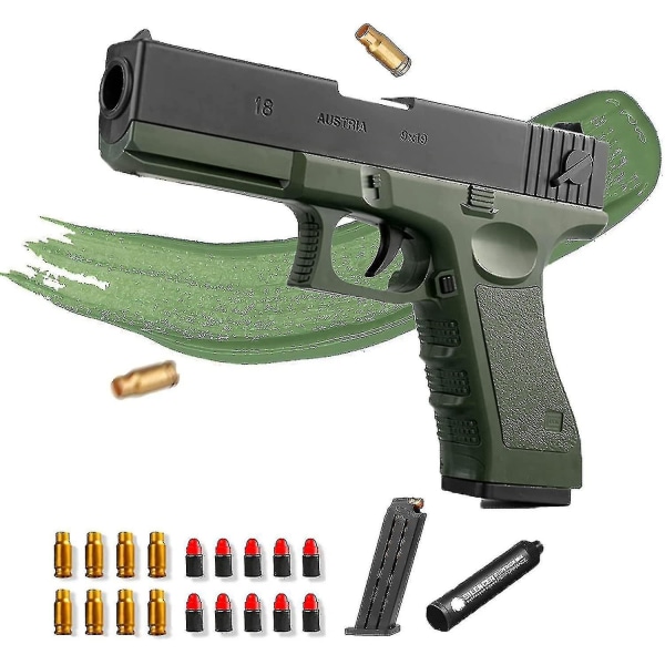 Toy Gun, Toy Guns For Boys, Upgrade Plastic Toy Pistol For Kids With Soft Foam, Children Education Foam Blaster Birthday Gift For Outdoor Play (green)