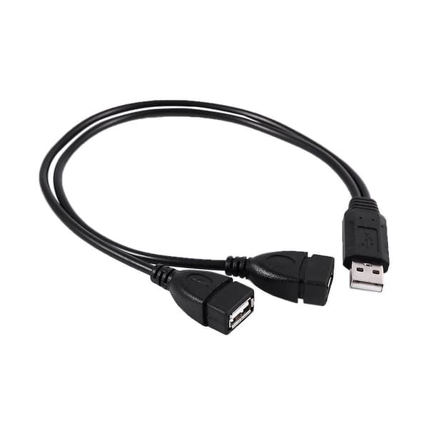 Usb 2.0 A Han Til 2 Dobbelt Usb Hun Jack Y Splitter Hub Strømkabel Adapter Kabel