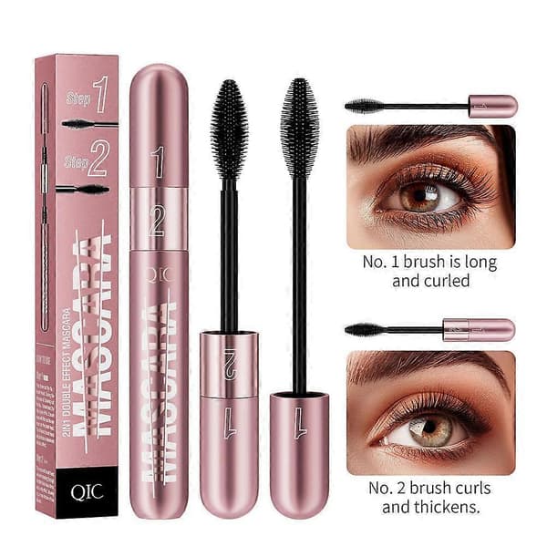 Elastisk stretch svart mascara frans kosmetika mascara längre 2 i 1 mascara Green