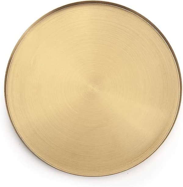 (30 cm) Rund Guld Rustfrit Stål Serveringsbakke Smykker og Makeup Organizer/Lysplade Dekorativ T