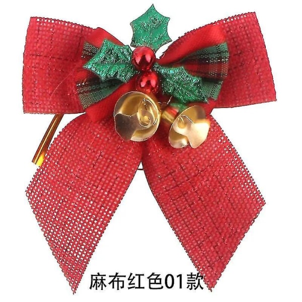 Julklockor Röd Vit Grön Metall Jingle Bells Julgranshängen Ornament Juldekoration Tillbehör
