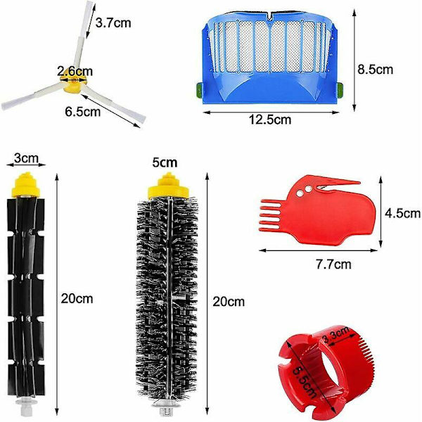 Reservdelar Kompatibla Roomba 600-serien Underhållsset Rengöringsset Kompatibel 650620651621615616605 Kit Med 10 Multi-way