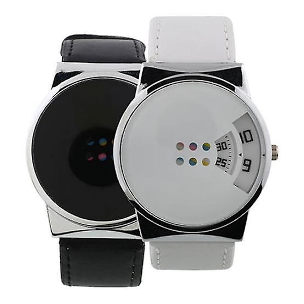 Mode Faux Læder Rem Digital Kvarts Armbåndsur til Mænd og Kvinder