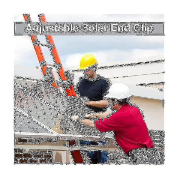 12-pack Solpanelhållare Ändklämma, Ändklämma för Montering av Solpanel, Sidoklämma för PV-Sol