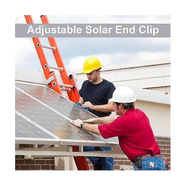 12 Pak Solcellemodulholder Endeklemme, Endeklemme Til Montering Af Solpanel, Sideklemme Til Pv Sol