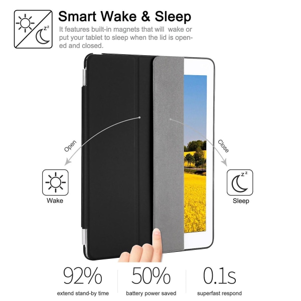 Smart Cover Ipad Case Magnetic Auto Wake Sleep Læderstander til Ipad Pro 9,7"