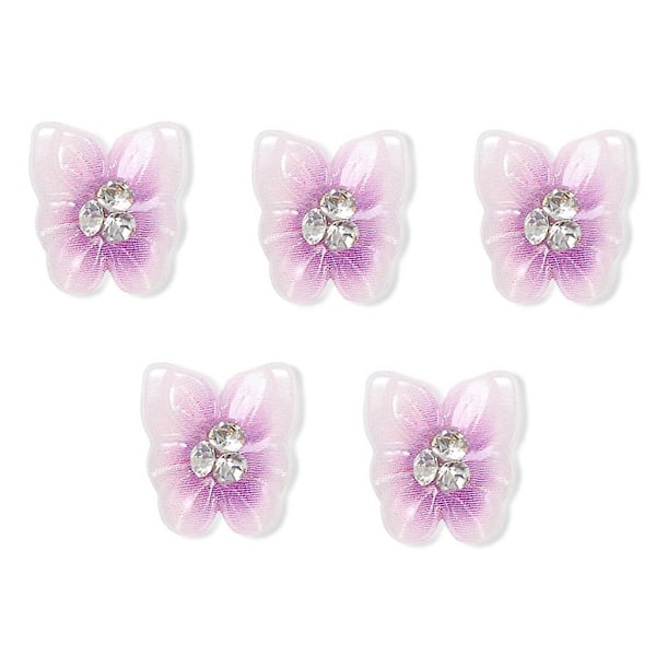 Blomsternegldekorasjoner for neglekunst, charms for sommerfuglneglekunst, krystallneglpynt 4