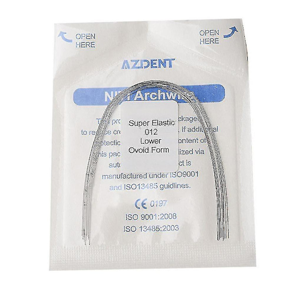 10 st Dental Orthodontics Arch Wire Super Elastic Niti Rund Ovoid Övre/Nedre Jikaix