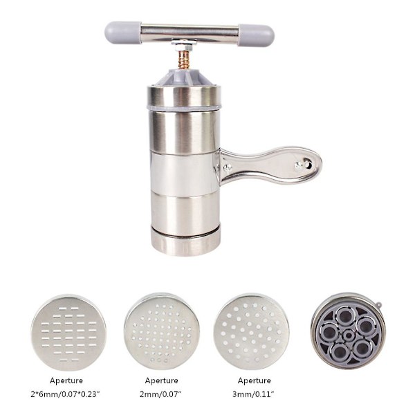 Nuddelmaskin Press Pasta Maskin Crank Cutter Med 4 Nuddelformer Frukt Gave