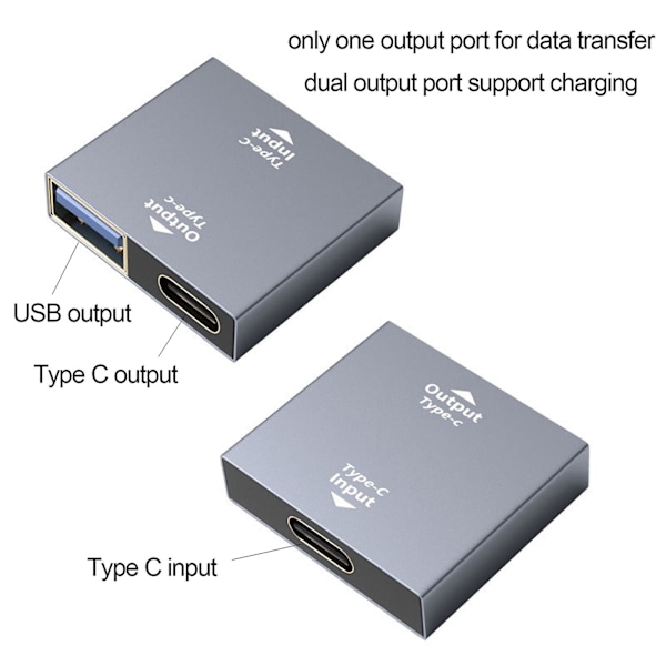 Usb C-hun til Usb C + Usb 3.0-hun-konverter til smartphone-tablet