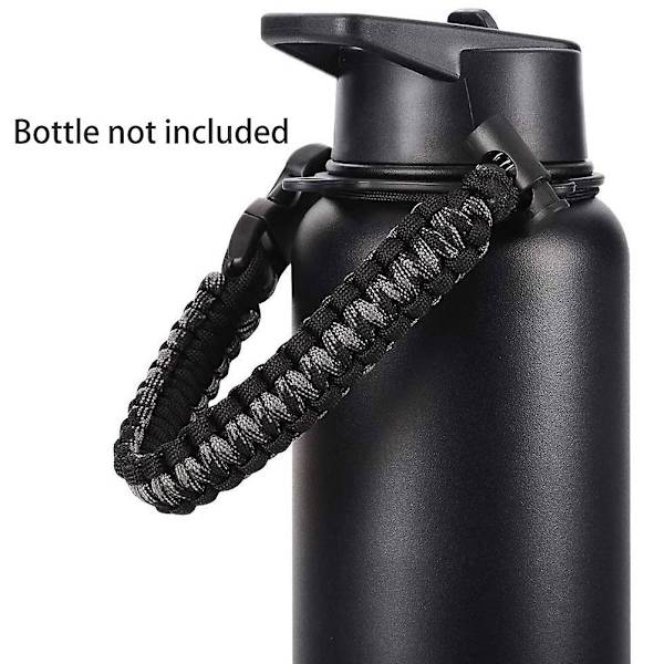 Paracord-kahvahihna leveäsuiseen vesipulloon - ulkoilmaselviytymiseen, vaellukseen, matkustamiseen
