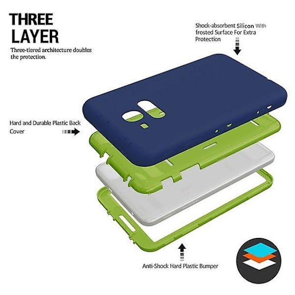 Til Samsung Galaxy Tab 3 Lite 7.0 T111 Hårdt Gummistødsikkert Etui Cover Navy