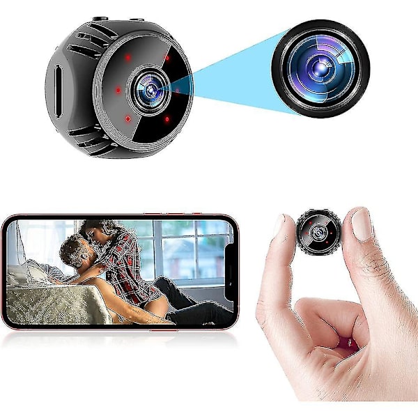 Mini vakoilukamera langaton piilotettu WiFi lastenvahtikamera vauvan monitori 1080p HD
