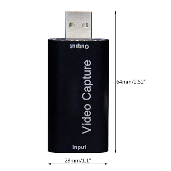 Bärbar videoinspelningskort Usb Hdmi-kompatibel videoinspelare inspelningsbox