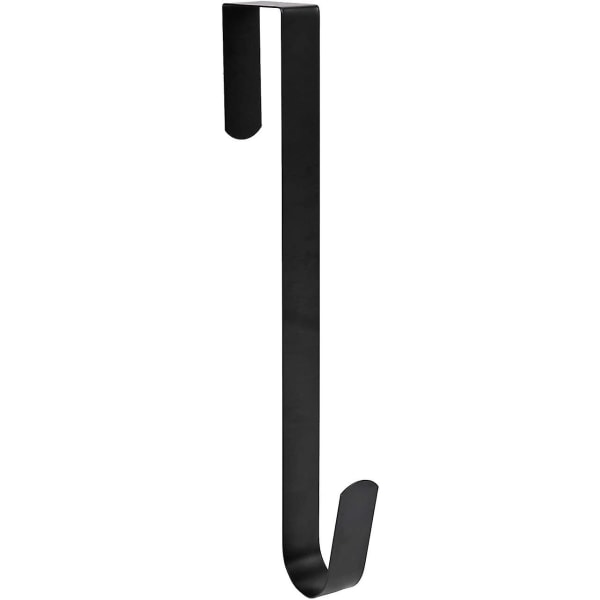 Kranshenger for inngangsdør 15" lang metall høstjulskranskrok, svart (4, 15")