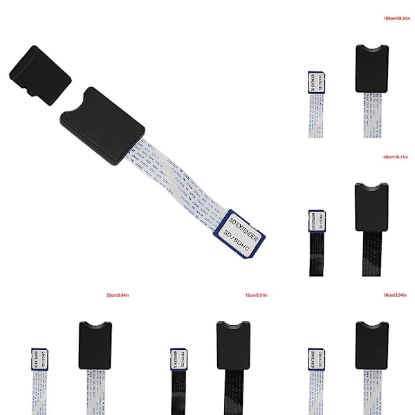 SD-uros naar SD-vrouwelijke SDHC SDXC kaartlezer verlengadapter kabel verlengstuk