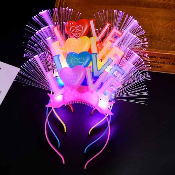 2023 LED Nyårs pannband med LED-ljuskrona Tiara lysande huvudbonad för 2023 Nyår love