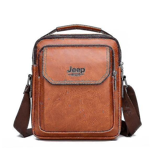 Men's Shoulder Bag Messenger Bag Men Zipper Man Bag High Capacity Cross Body Bags(brown)