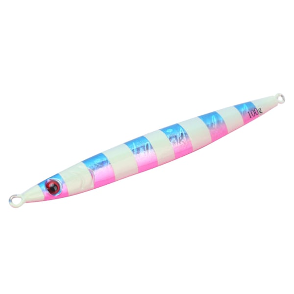 Hurtigsynkende jernplate fiske lokker - Lysende 3D øyne bass crankbait takle wobbler (blå)