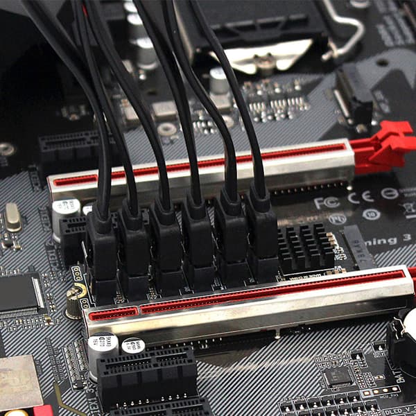 M2 M-key Pcie 3.0 til Sata Adapterkort 6 Port Sata Controller Udvidelseskort