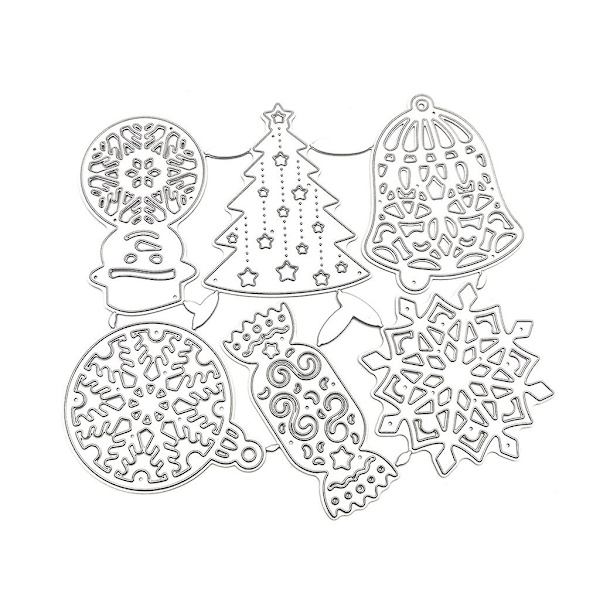 Juletræ Snefnug Sukker Metal Skæredøre Skabelon Diy Scrapbooking Album