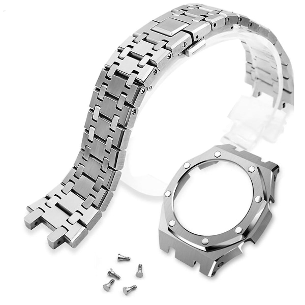 Modifiering Ga2100 Bezel för Casioak Gmas2100 Mod Kit 3:e generationens stålurfodral rem Ga2100