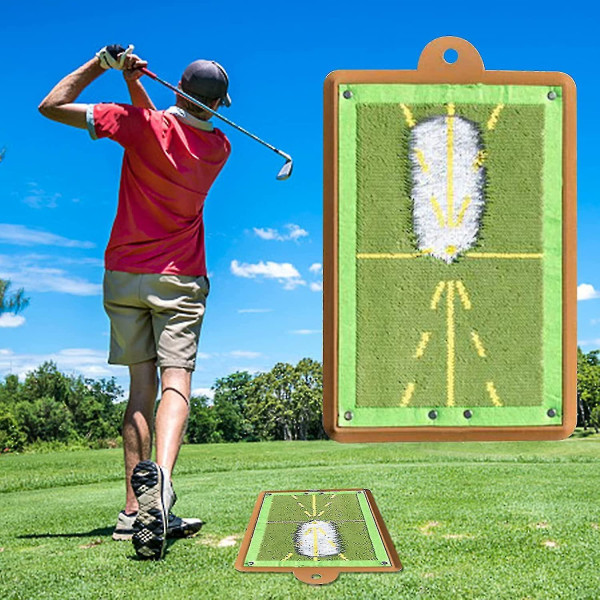 Golftræningsmåtte til swingdetektion Batting Path Feedback Golf træningsmåtter, golftræningshjælpeudstyr Premium Golf Impact Mat