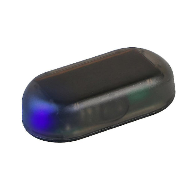 Falsk Solcellsbilalarm LED-lampa Auto Säkerhetssystem Stöldskydd Blinkande Varningslampa