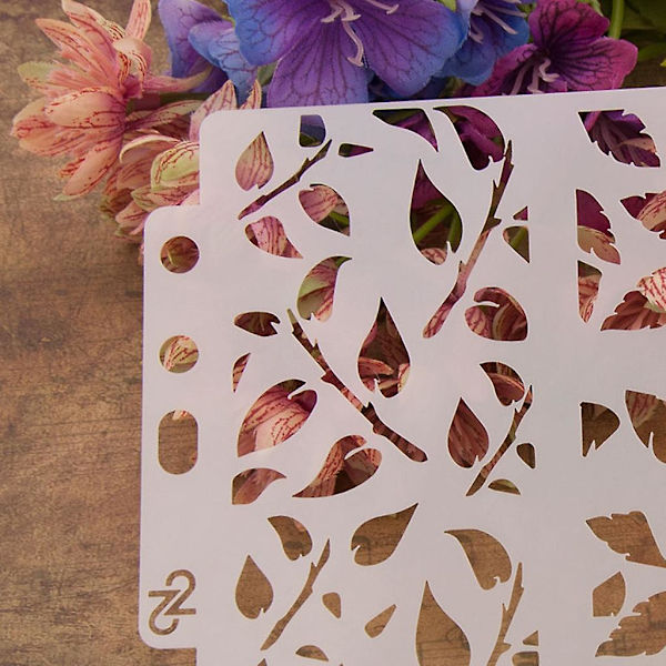 Lövmallar Stencil Målning Scrapbooking Prägling Stämpling Album Hantverk