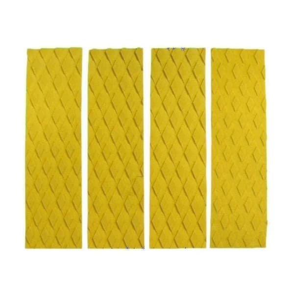 4-pack Surfbräda Fram Traction Pad - Sup Surfbräda Däck Greppmatta Ersättning Med Lim (gul)