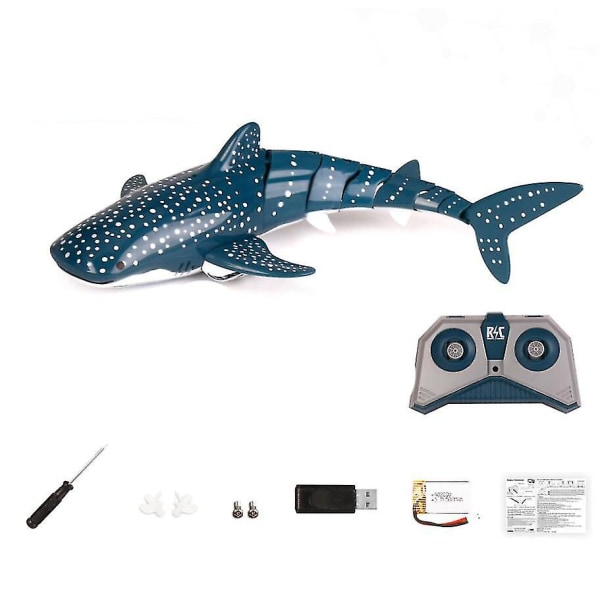Fjernkontroll Shark Toy 2,4g Hz Simulering Motorisert bassengleketøy Dkblrcsk01