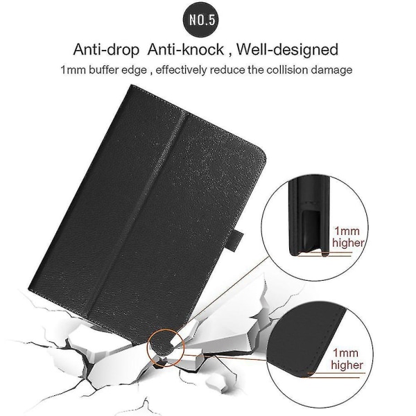 Black Friday Kompatibel Galaxy Tab A 8.0 2019 Sm-t290 T295 Stativ+läder Smart Case Cover