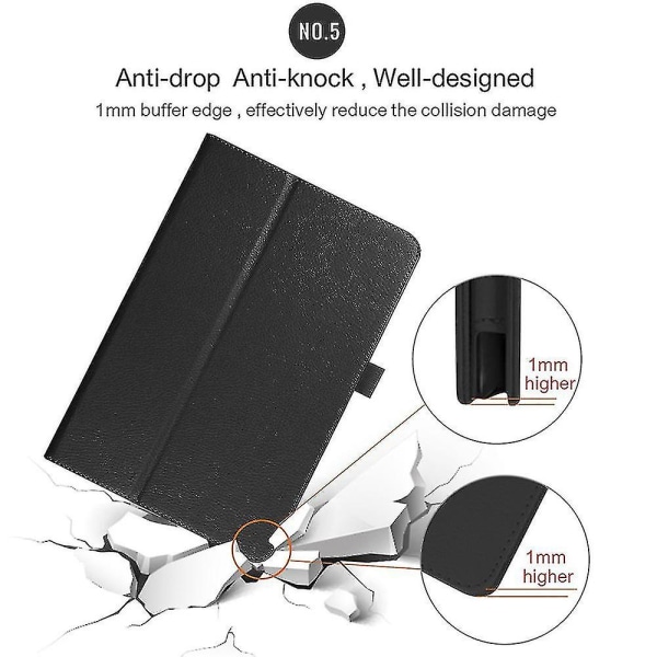 Black Friday -yhteensopiva Galaxy Tab A 8.0 2019 Sm-t290 T295 jalusta + nahkainen Smart Case cover