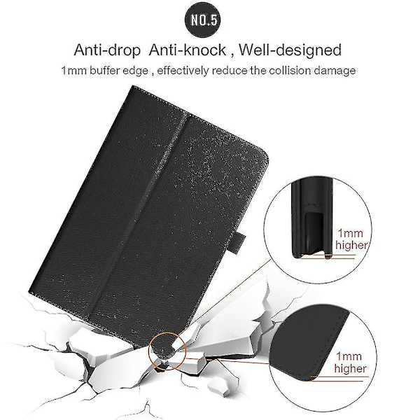 Svart fredag kompatibel Galaxy Tab A 8.0 2019 Sm-t290 T295 Stativ+lær Smart Case Cover
