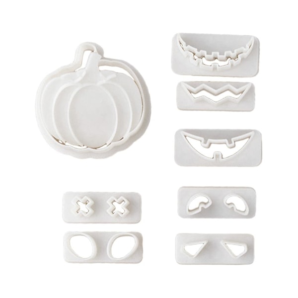 Halloween Dekor Pumpa Kakform Plast 3d Cartoon Pressbar Biscuit Formar